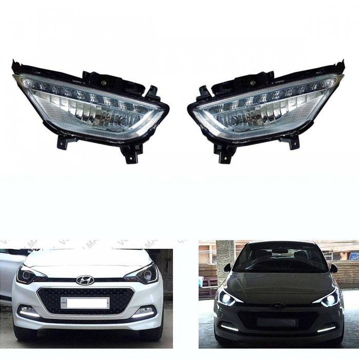 LED DRL Daytime Running Light For Hyundai I20 Elite Set of 2Pcs